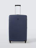 John Lewis Lisbon 4-Wheel 72cm Hard Shell Large Suitcase, Navy