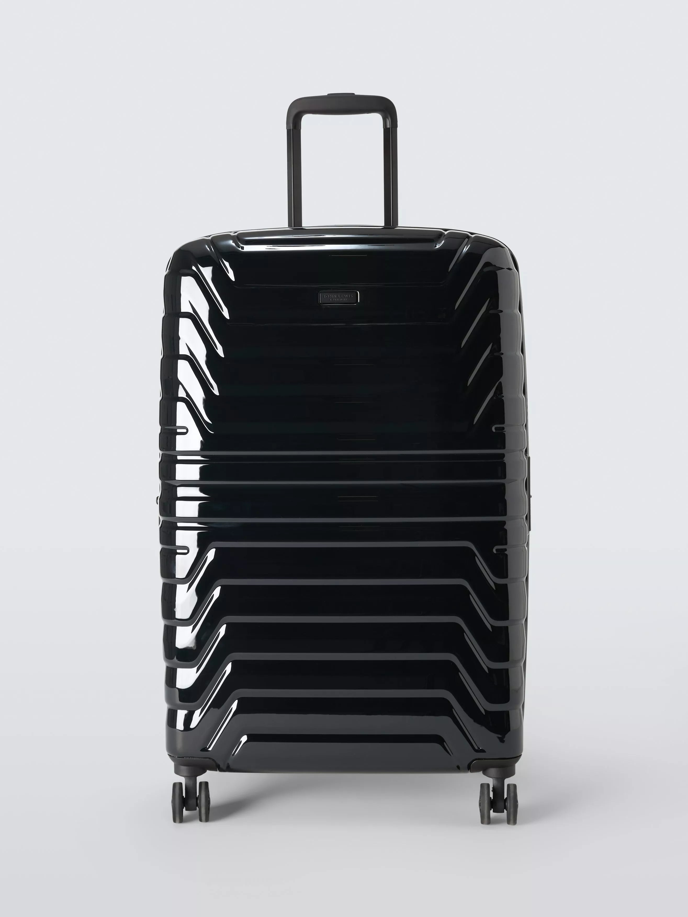John Lewis Tulum 8-Wheel 72cm Hard Shell Expandable Large Suitcase, Black