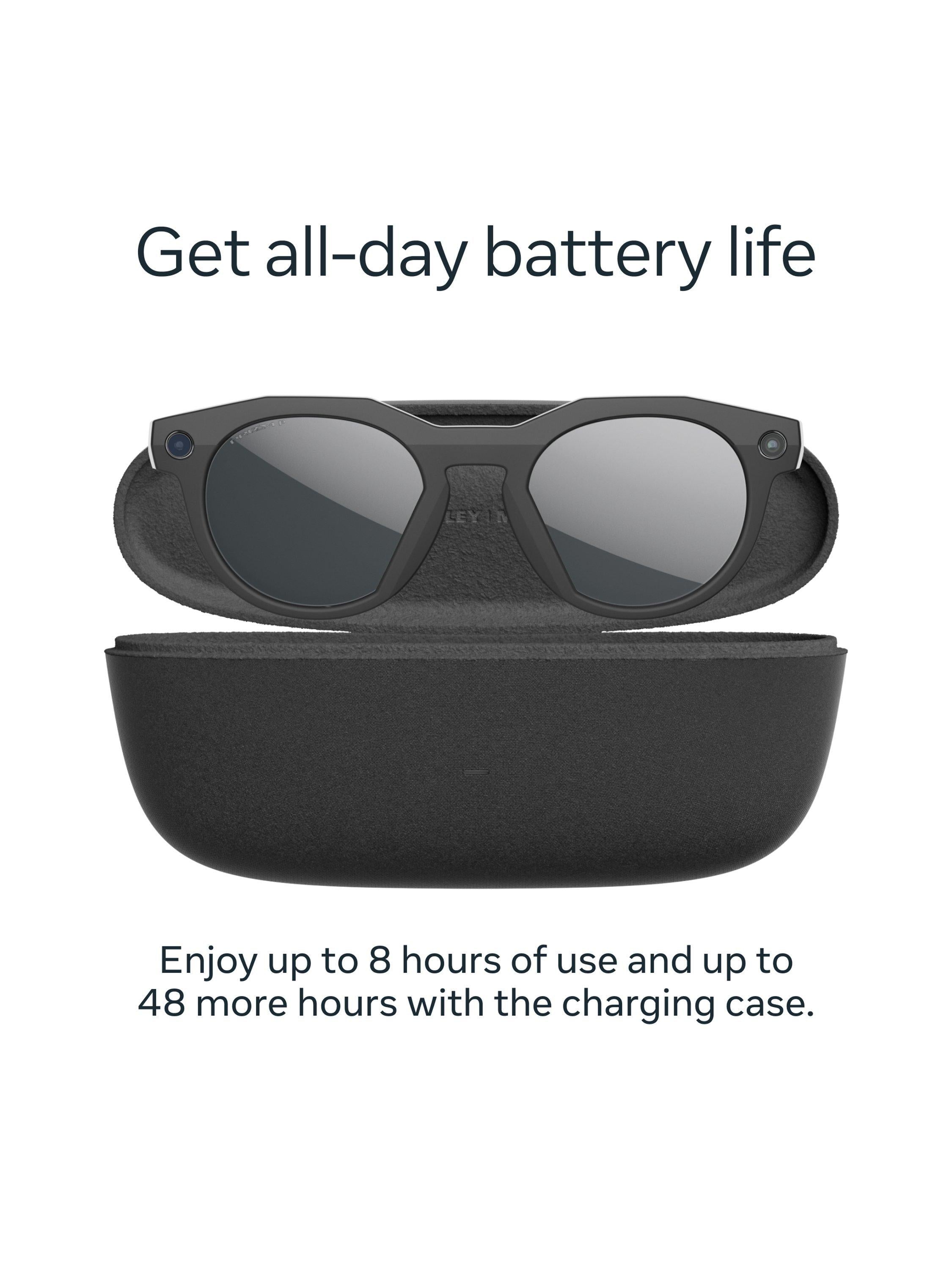 Oakley smart glasses black Prizm Black Polarized lenses, imported from the UK