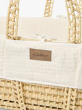 Little Green Sheep muslin Moses basket with mattress, imported from the UK