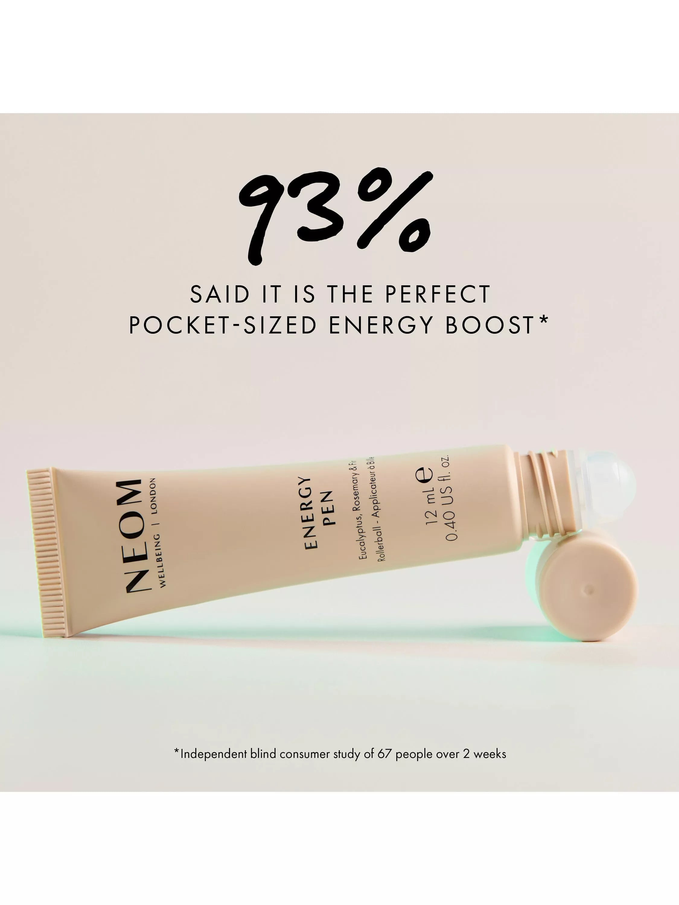NEOM Energy Pen 12ml essential oil roll-on, imported from the UK