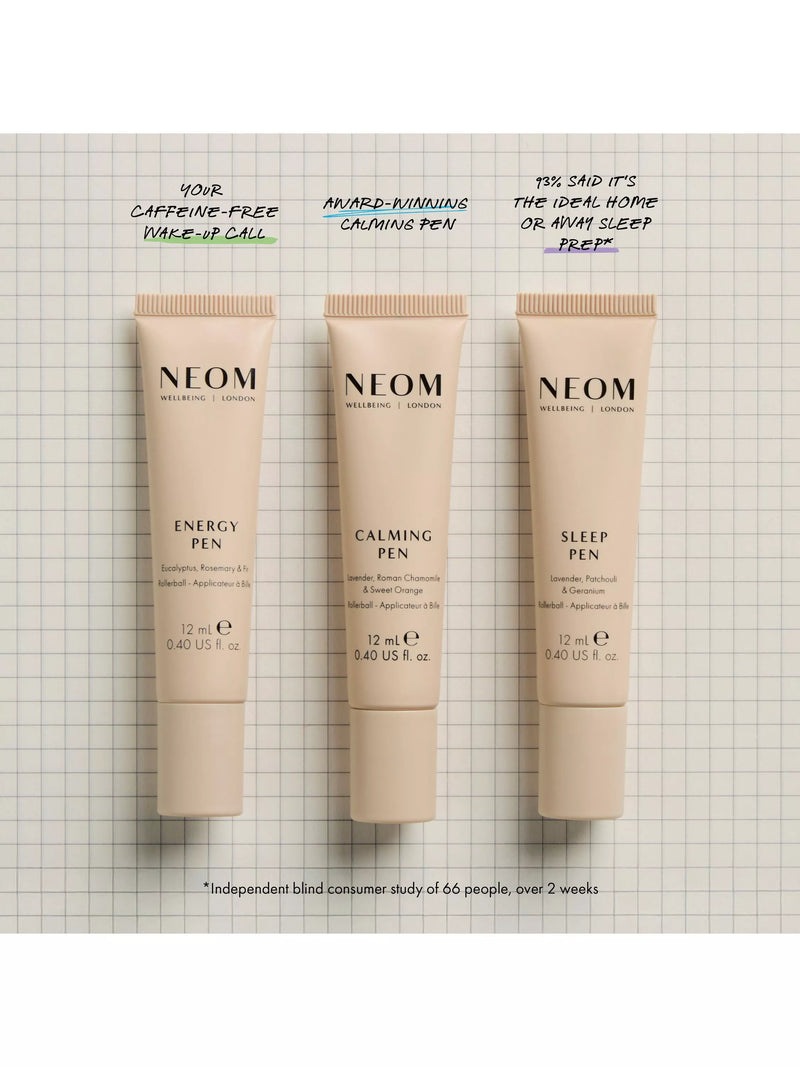 NEOM Wellbeing London gift set wellbeing pens 3x12ml, UK version