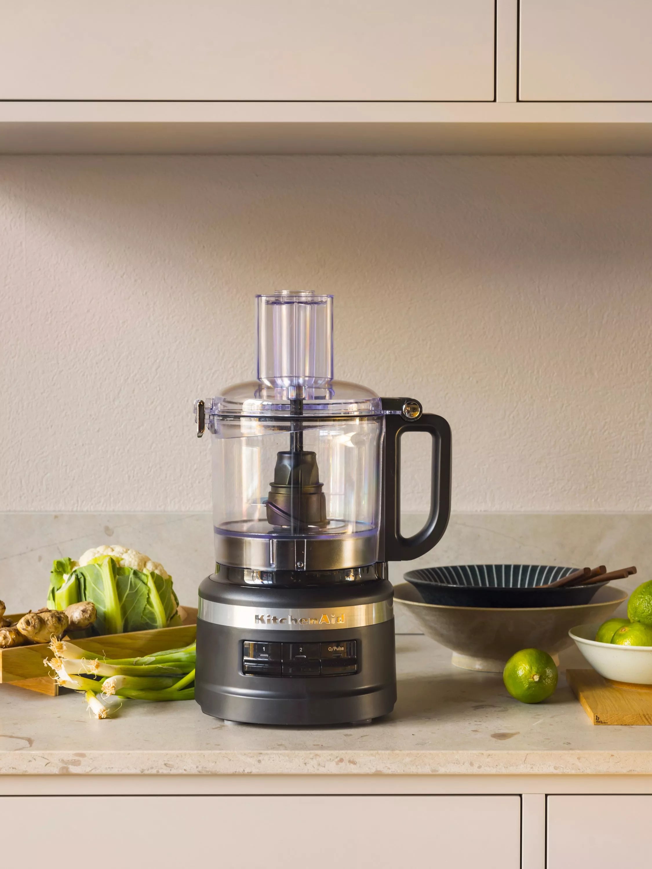 KitchenAid food processor matte black 1.7L, imported from the UK