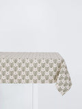 John Lewis Aria Floral oilcloth tablecloth fabric natural 130cm (British brand)