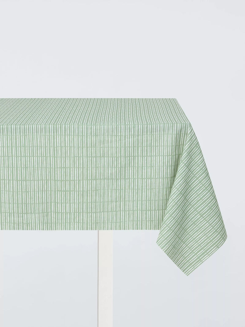 John Lewis Bamboo Oilcloth Tablecloth Fabric, Linden Green