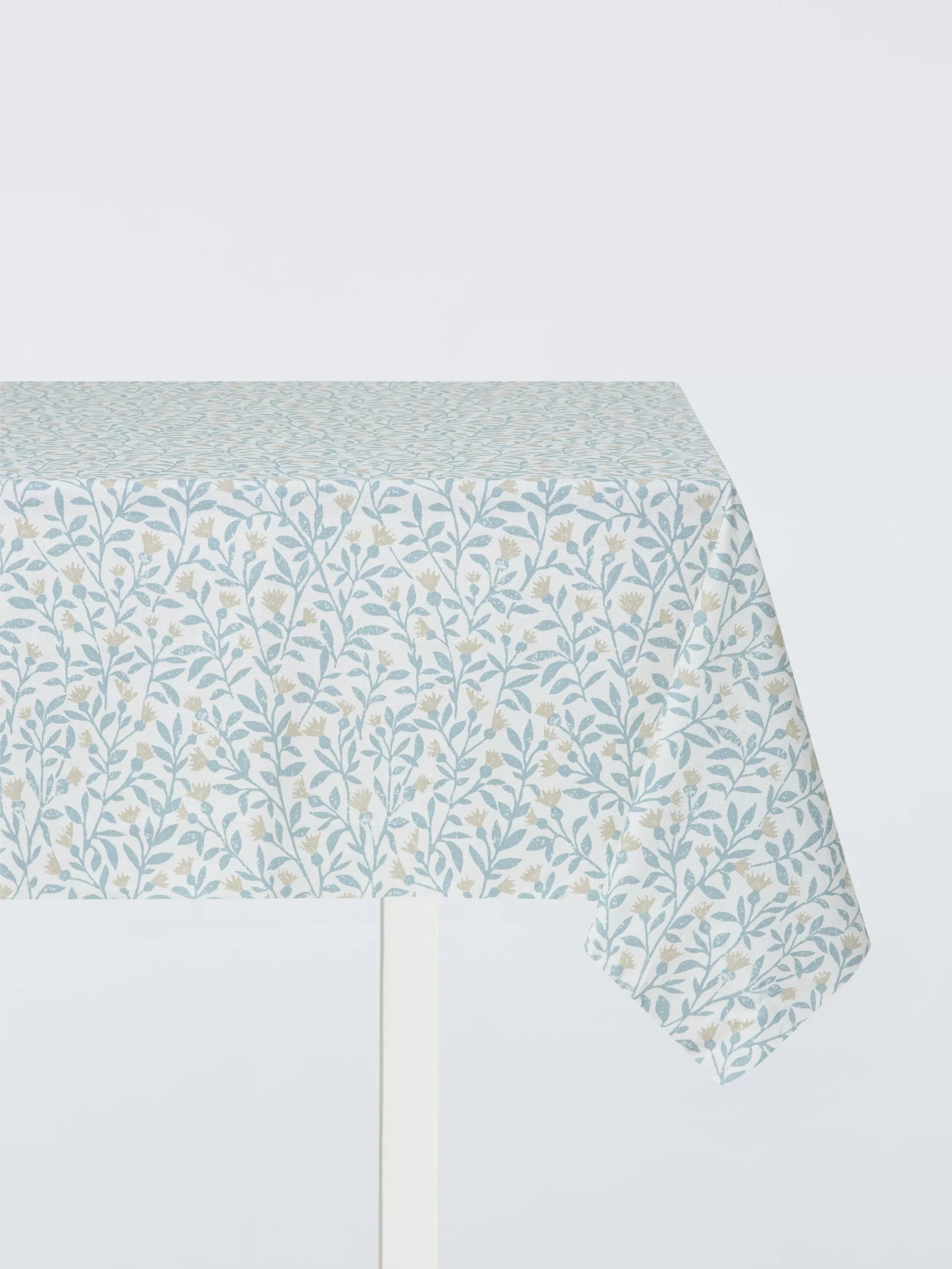 John Lewis Eloise oilcloth tablecloth fabric ice blue, UK version
