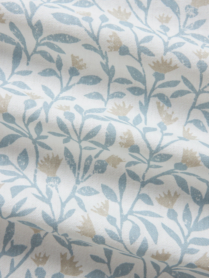 John Lewis Eloise oilcloth tablecloth fabric ice blue, UK version