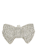 Dune London embellished bow clutch bag silver - British product