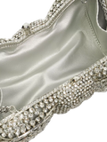 Dune London embellished bow clutch bag silver - British product