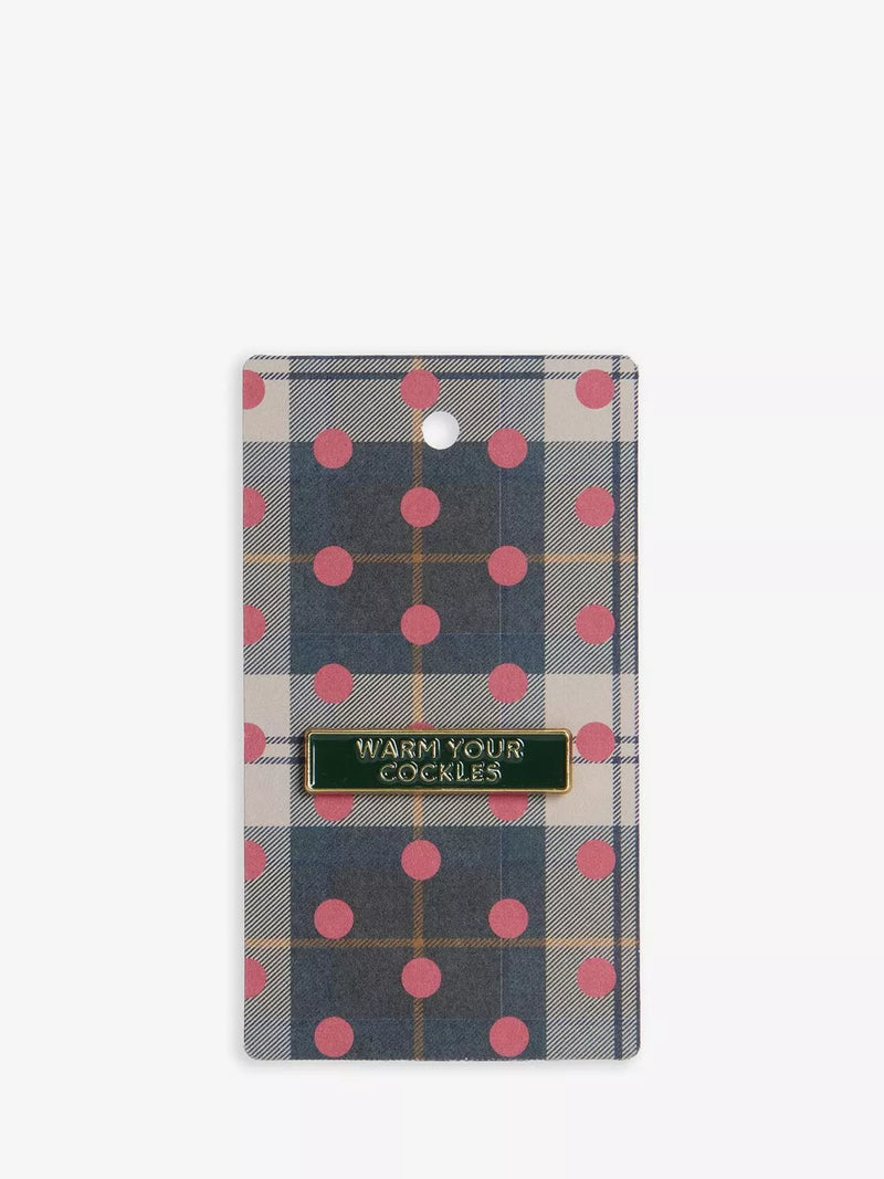 Barbour Paul Smith pin badge Warm Your Cockles - British product