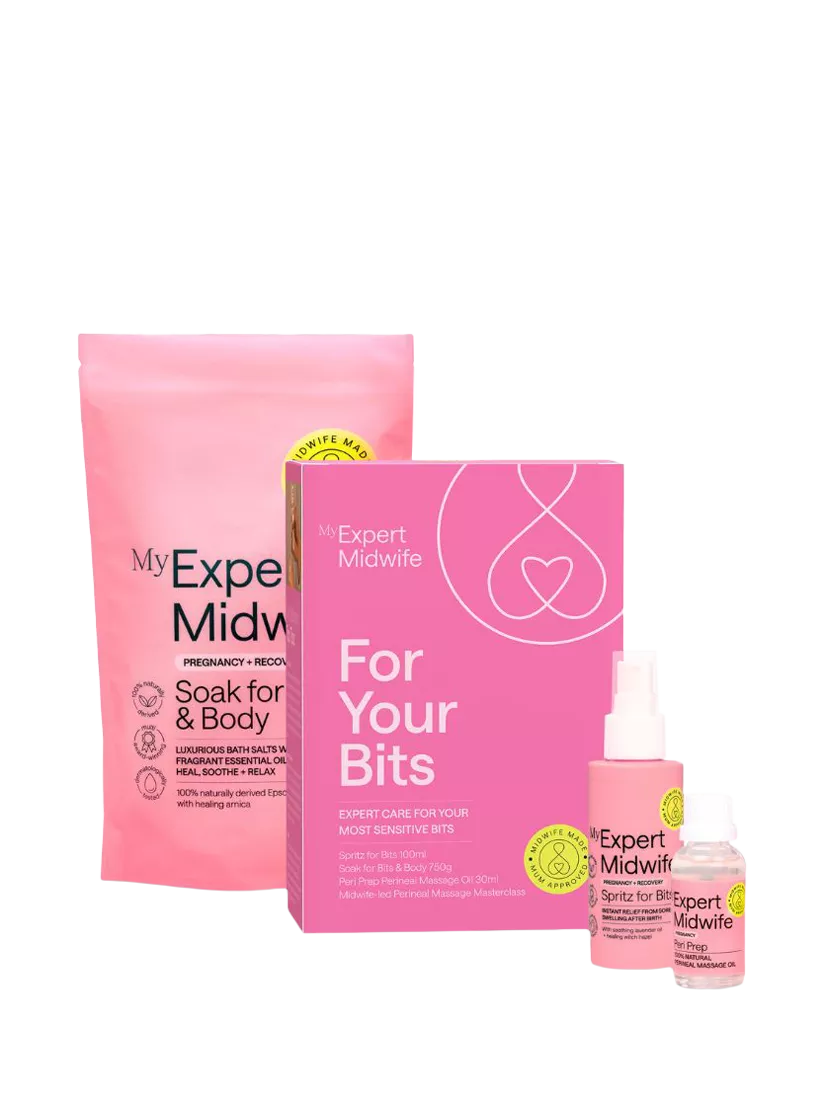 My Expert Midwife For Your Bits gift set, UK version