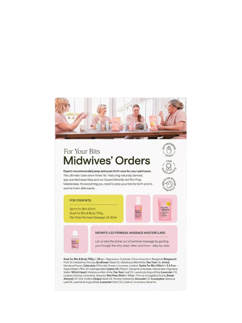 My Expert Midwife For Your Bits gift set, UK version