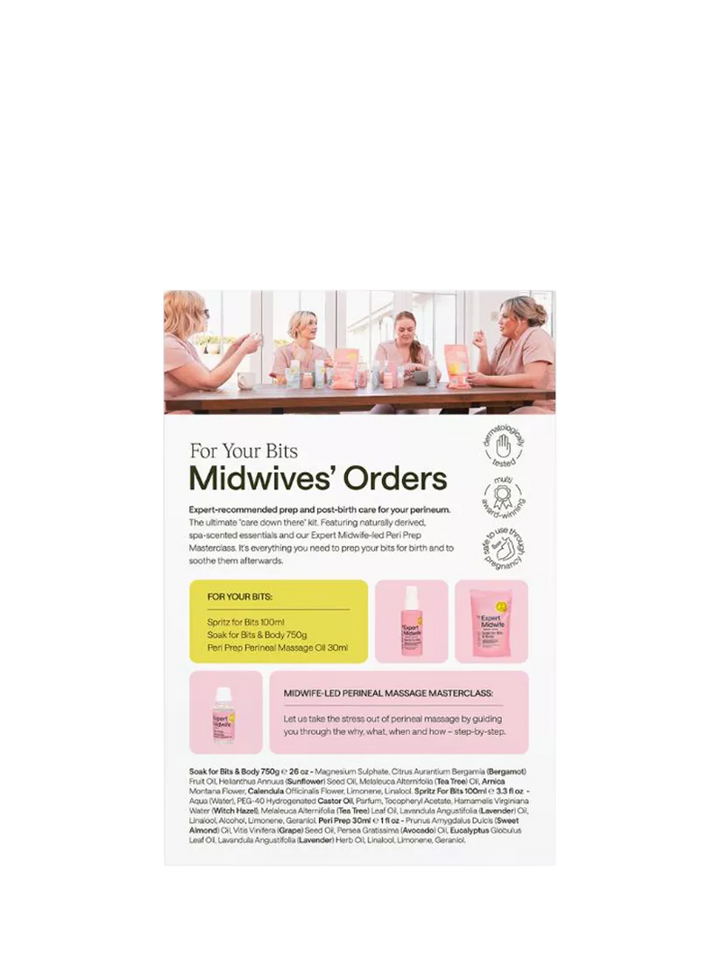 My Expert Midwife For Your Bits gift set, UK version