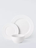 John Lewis Dimple porcelain dinnerware set 12 piece, imported from the UK