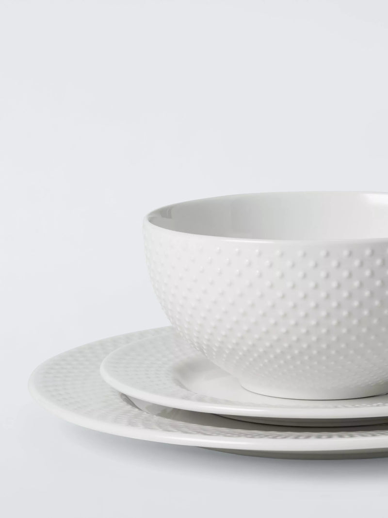 John Lewis Dotty 12-piece porcelain dinner set - British product