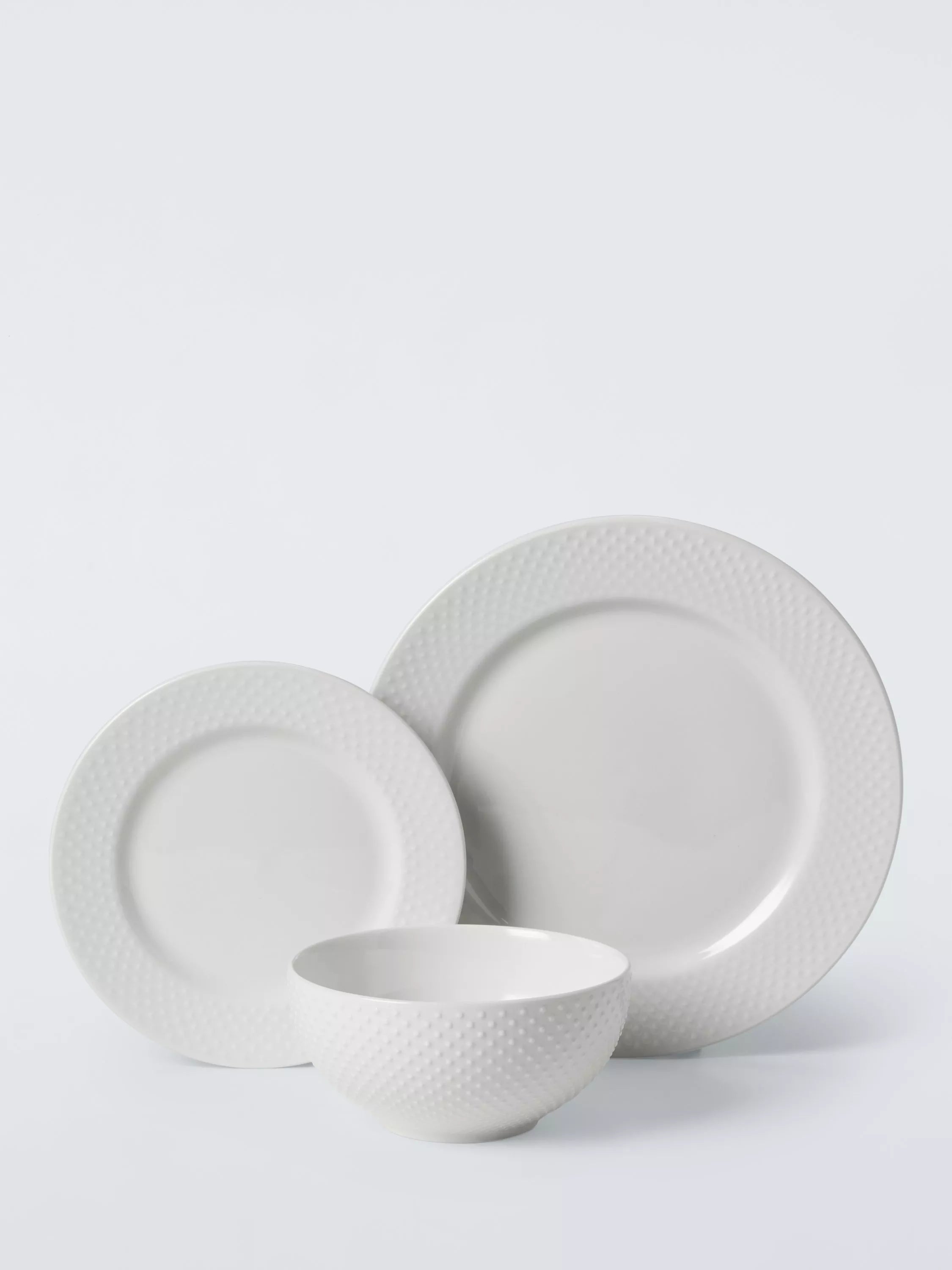 John Lewis Dotty 12-piece porcelain dinner set - British product