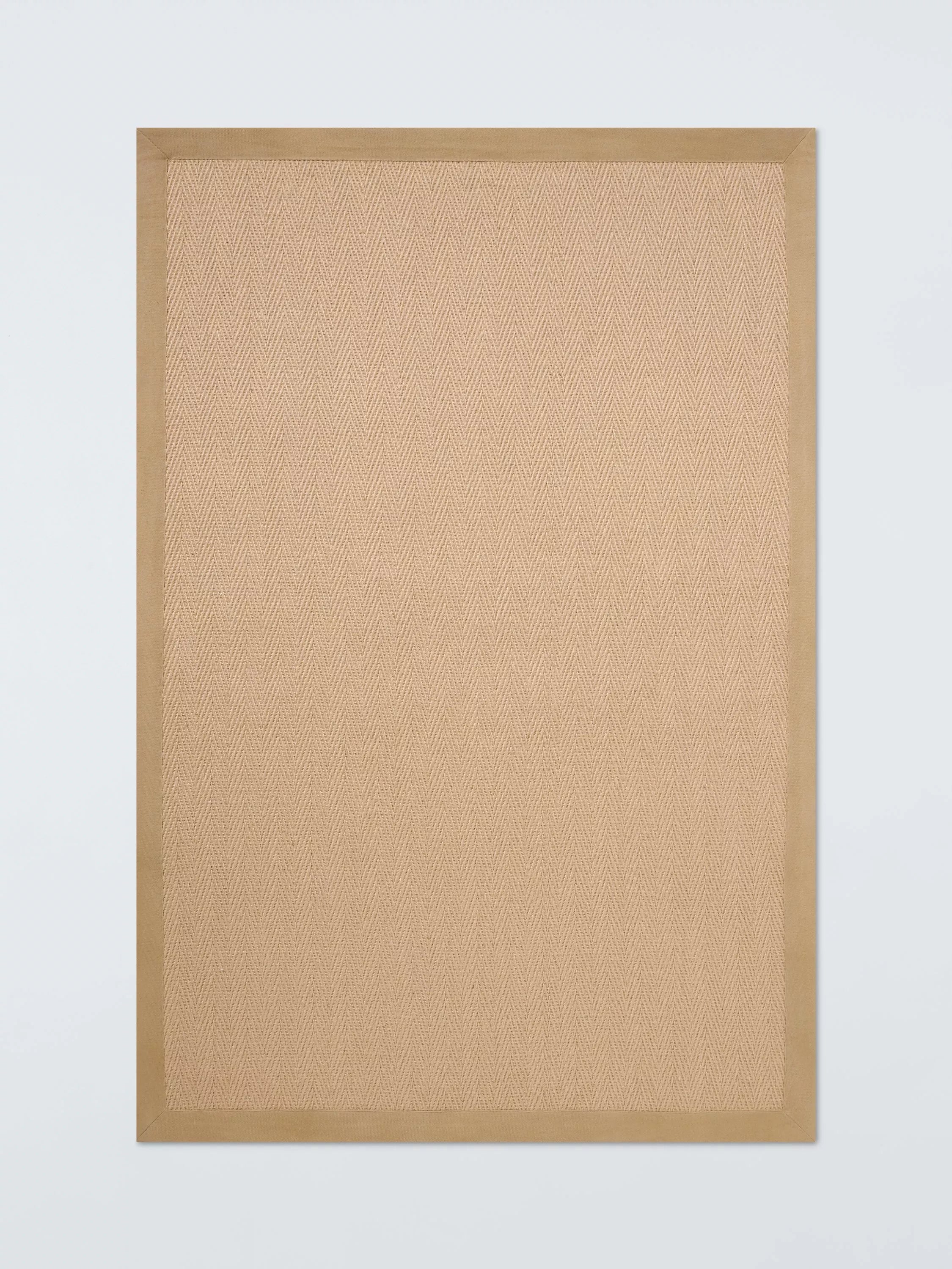 John Lewis Herringbone Pure Jute Rug, Natural, L140 x W80cm