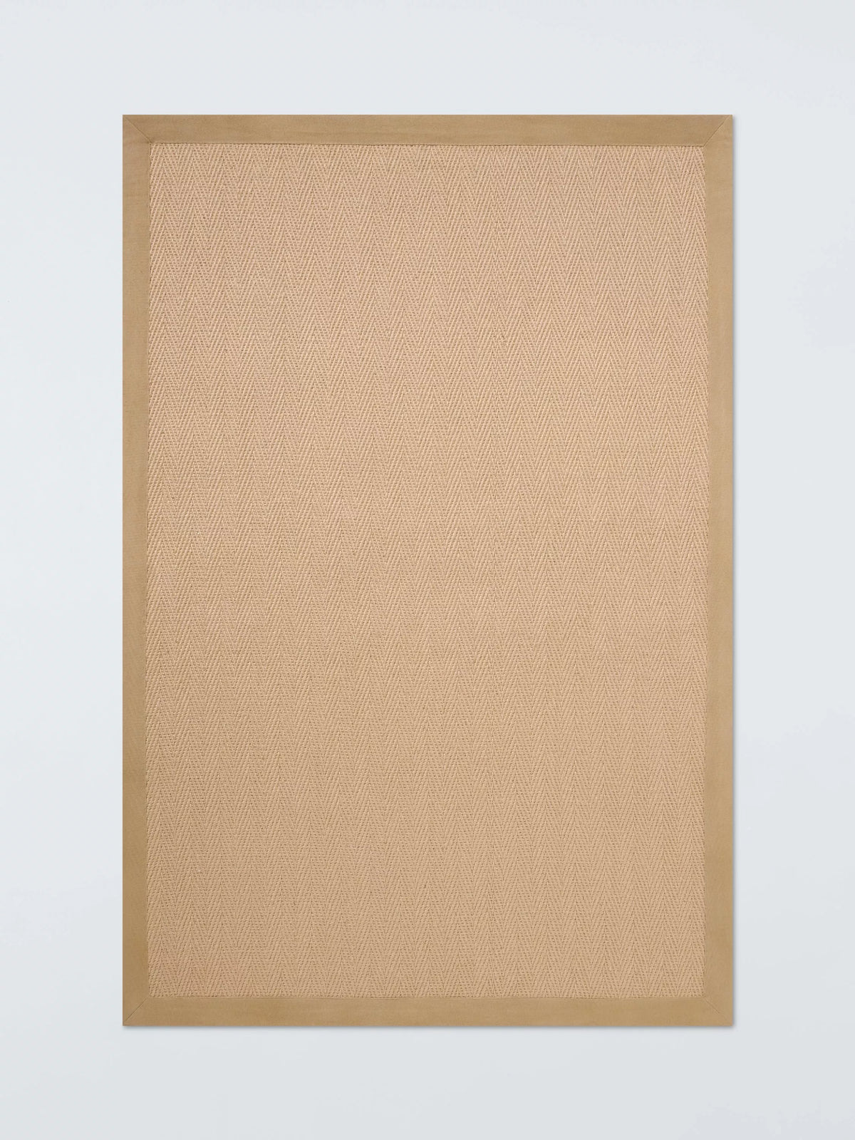 John Lewis Herringbone Pure Jute Rug, Natural, L140 x W80cm