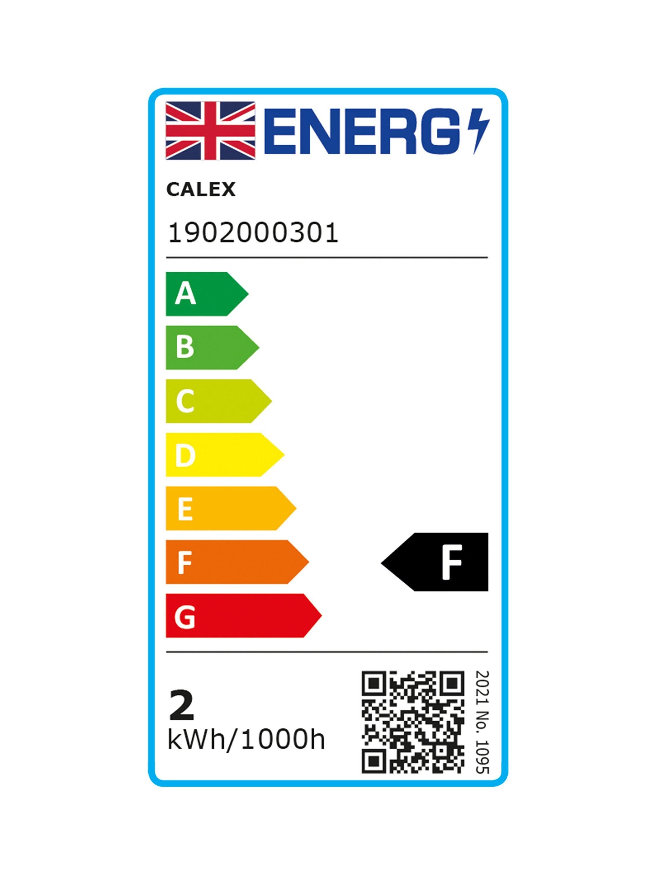 Calex 2W LED G9 capsule bulb clear, imported from the UK