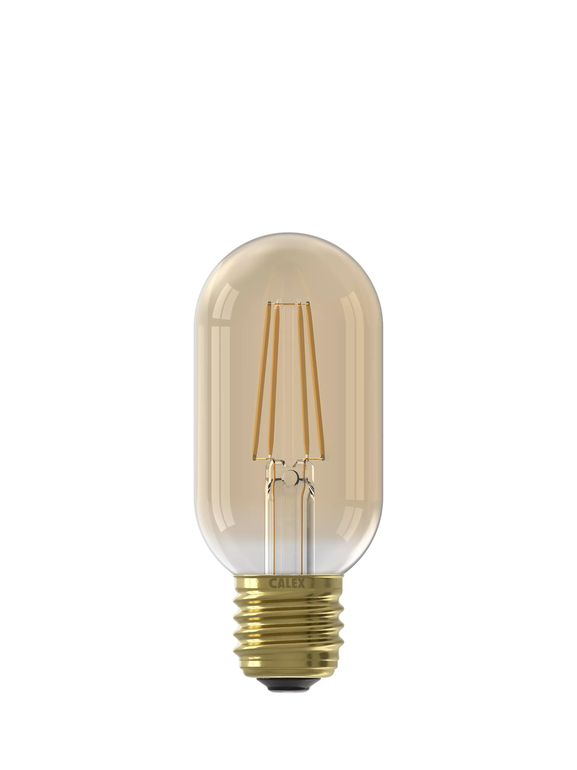 Calex decorative filament LED bulb gold tubular 3.5W, imported from the UK