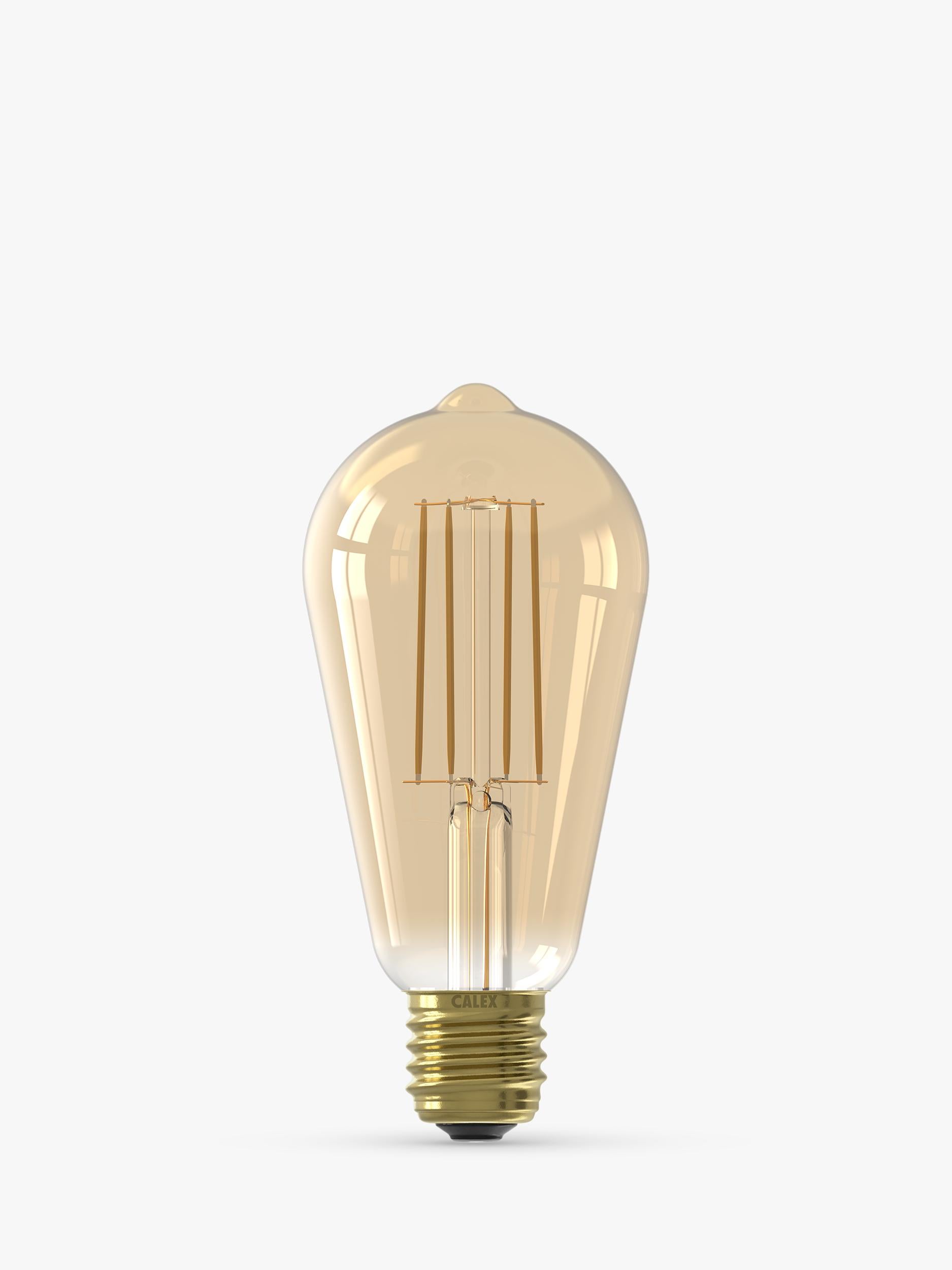 Calex decorative filament LED bulb gold tint E27, imported from the UK