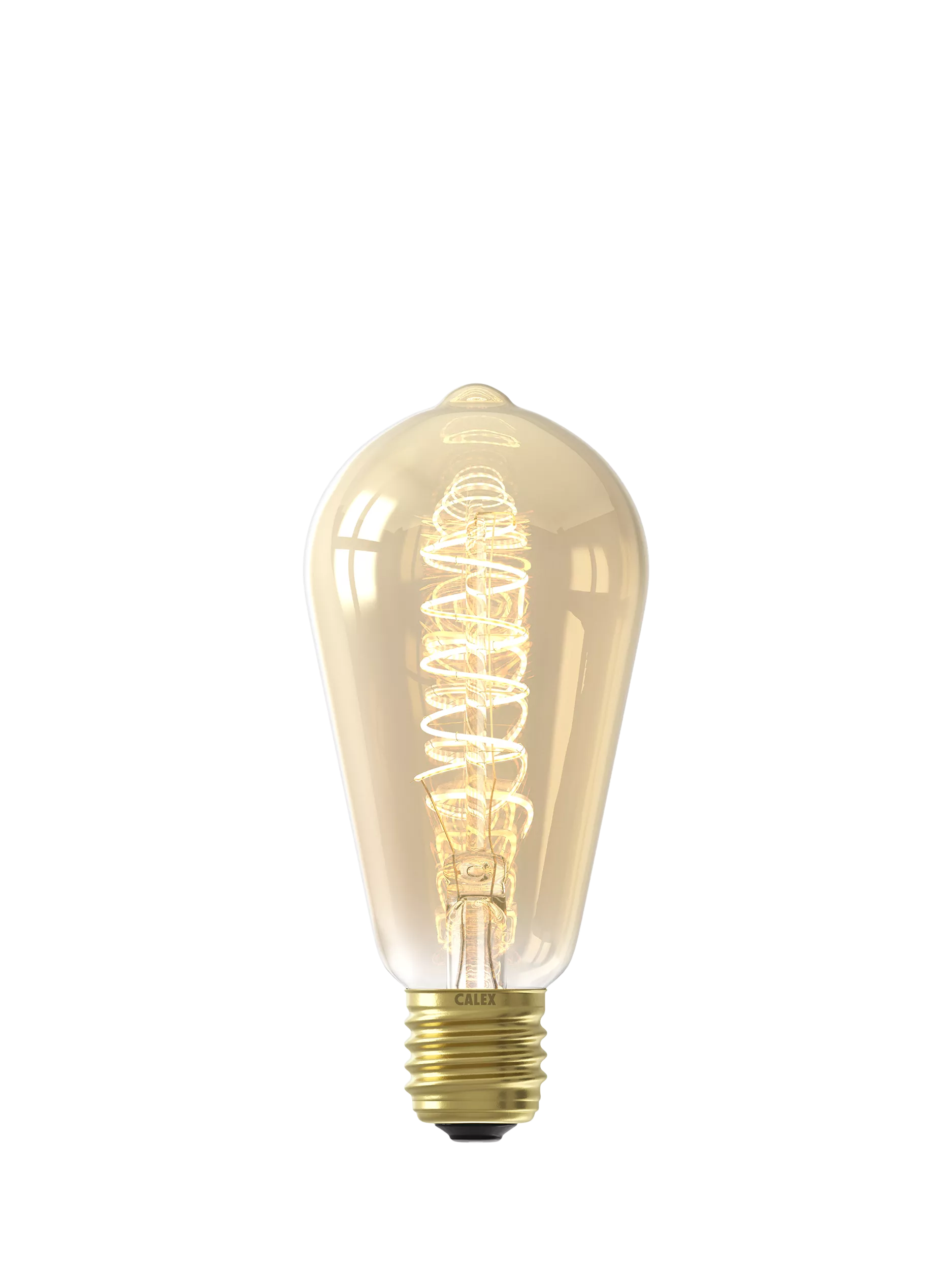 Calex 3.8W LED curly filament bulb E27 gold - British product