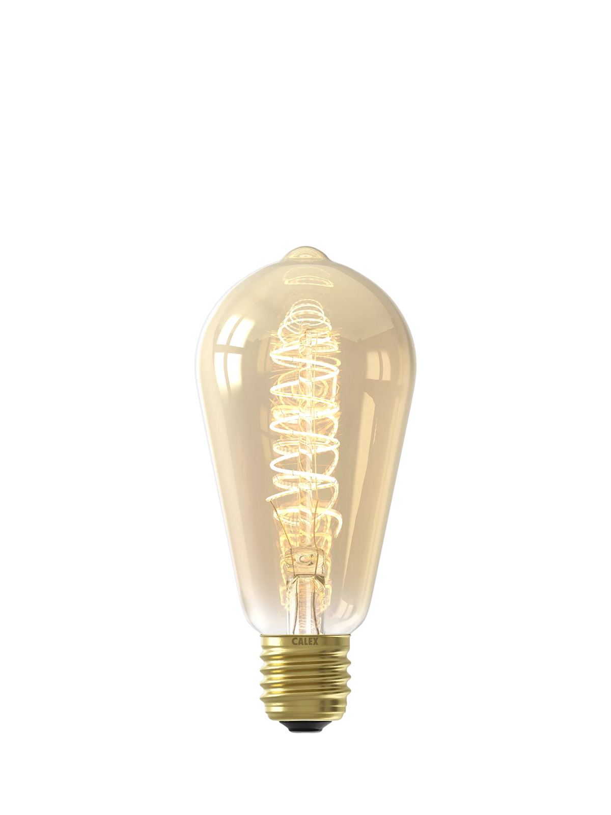 Calex 3.8W LED curly filament bulb E27 gold - British product