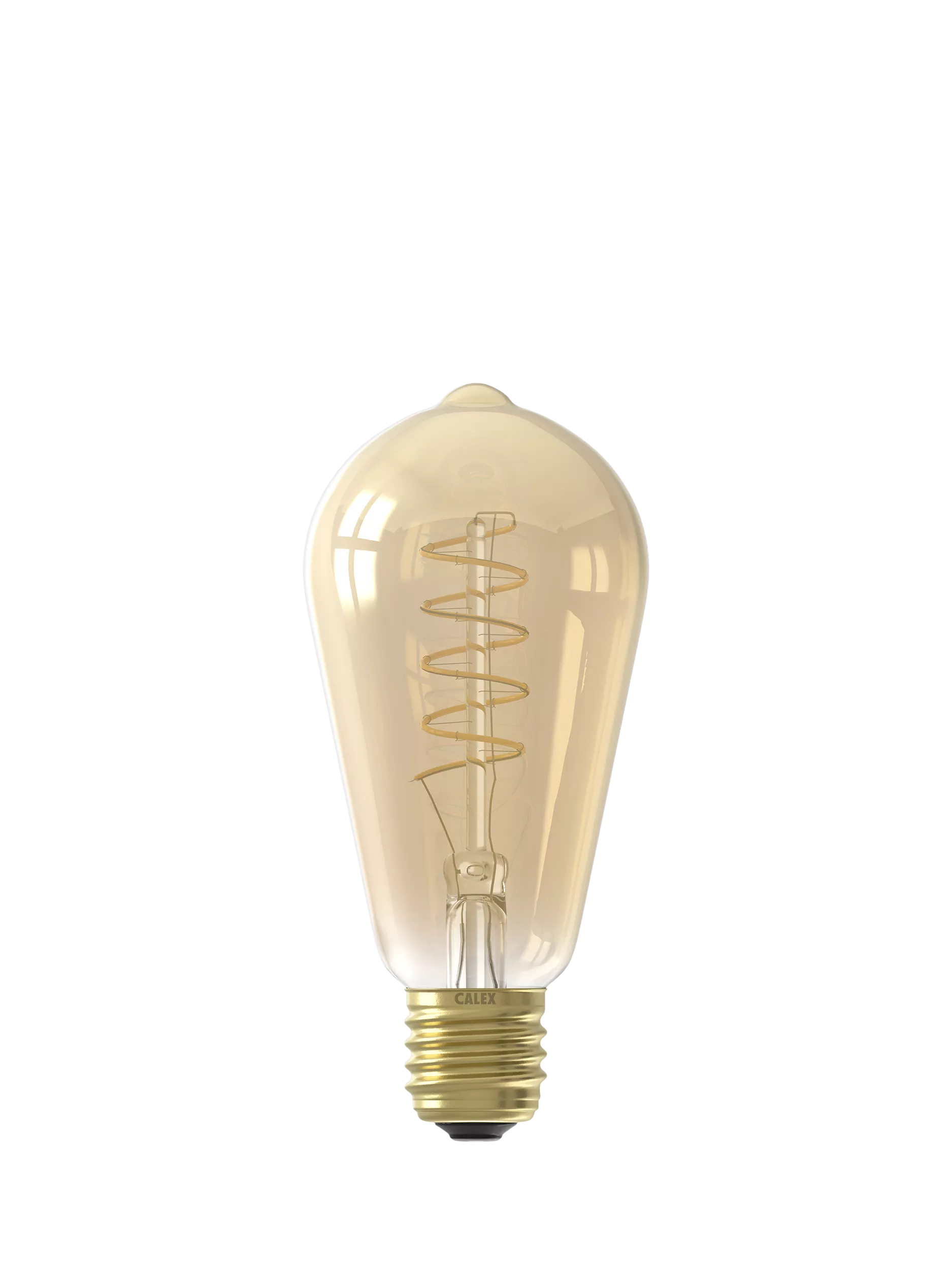 Calex 3.8W LED curly filament bulb E27 gold - British product