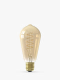 Calex 3.8W LED curly filament bulb E27 gold - British product