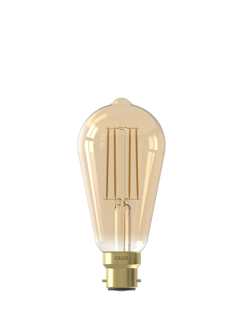 Calex decorative filament LED bulb rustic gold 3.5W, imported from the UK