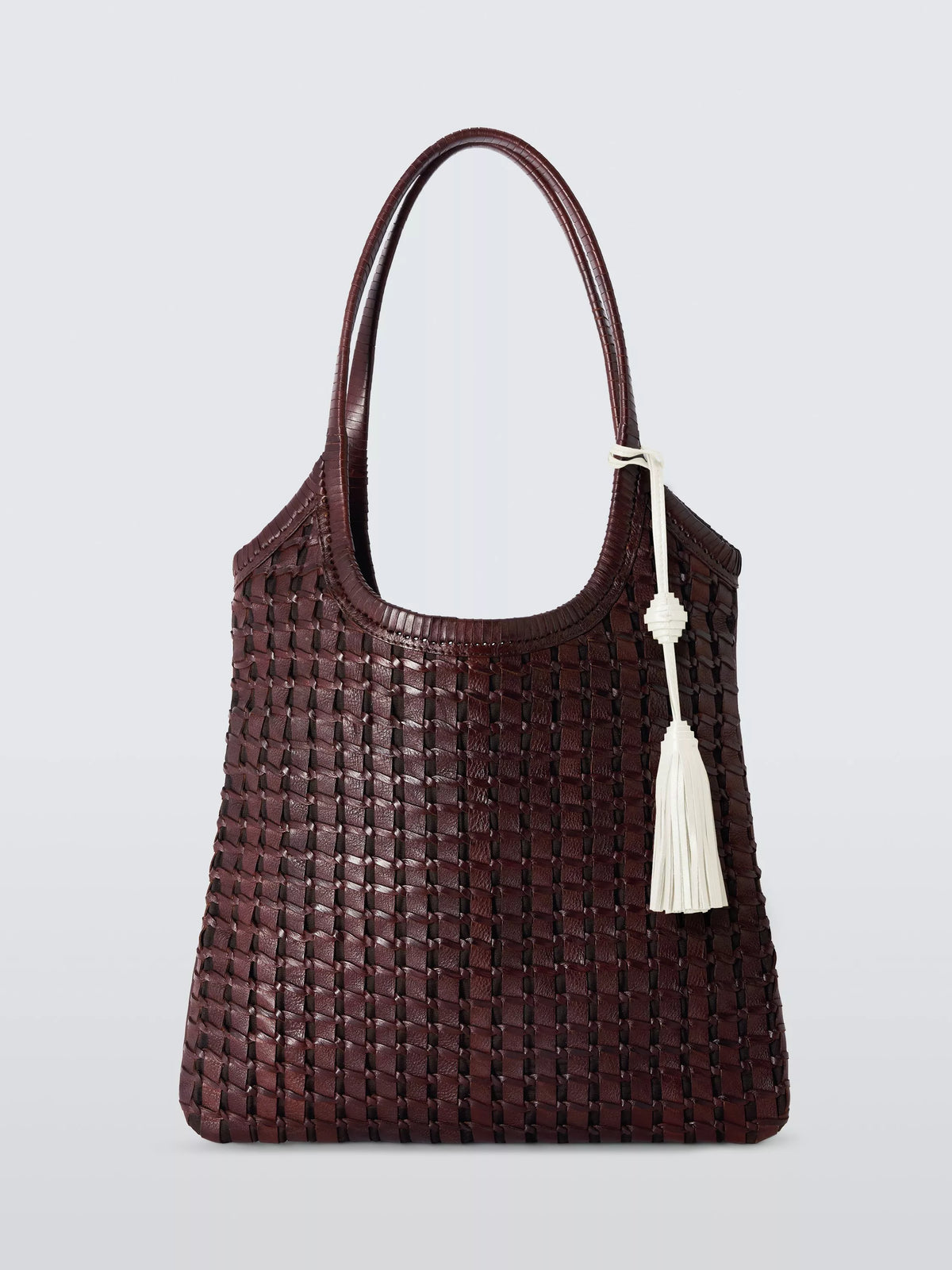 John Lewis woven leather shoulder bag tote - British product