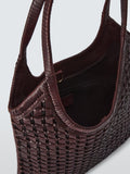 John Lewis woven leather shoulder bag tote - British product