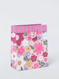 John Lewis Foil Blooms gift bag in pink, imported from the UK