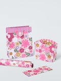 John Lewis Foil Blooms gift bag in pink, imported from the UK