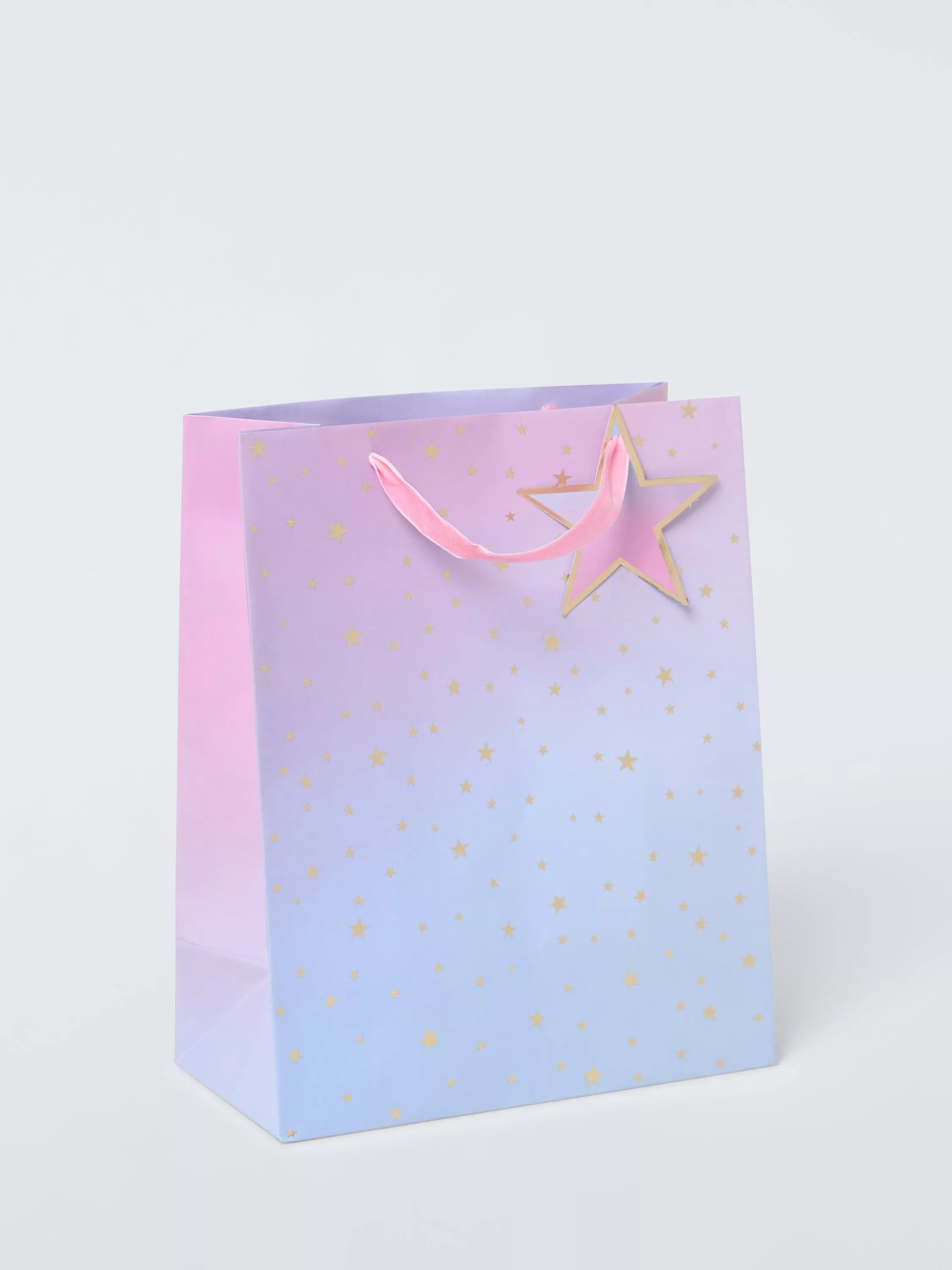 John Lewis ombre foil stars gift bag multi, UK version