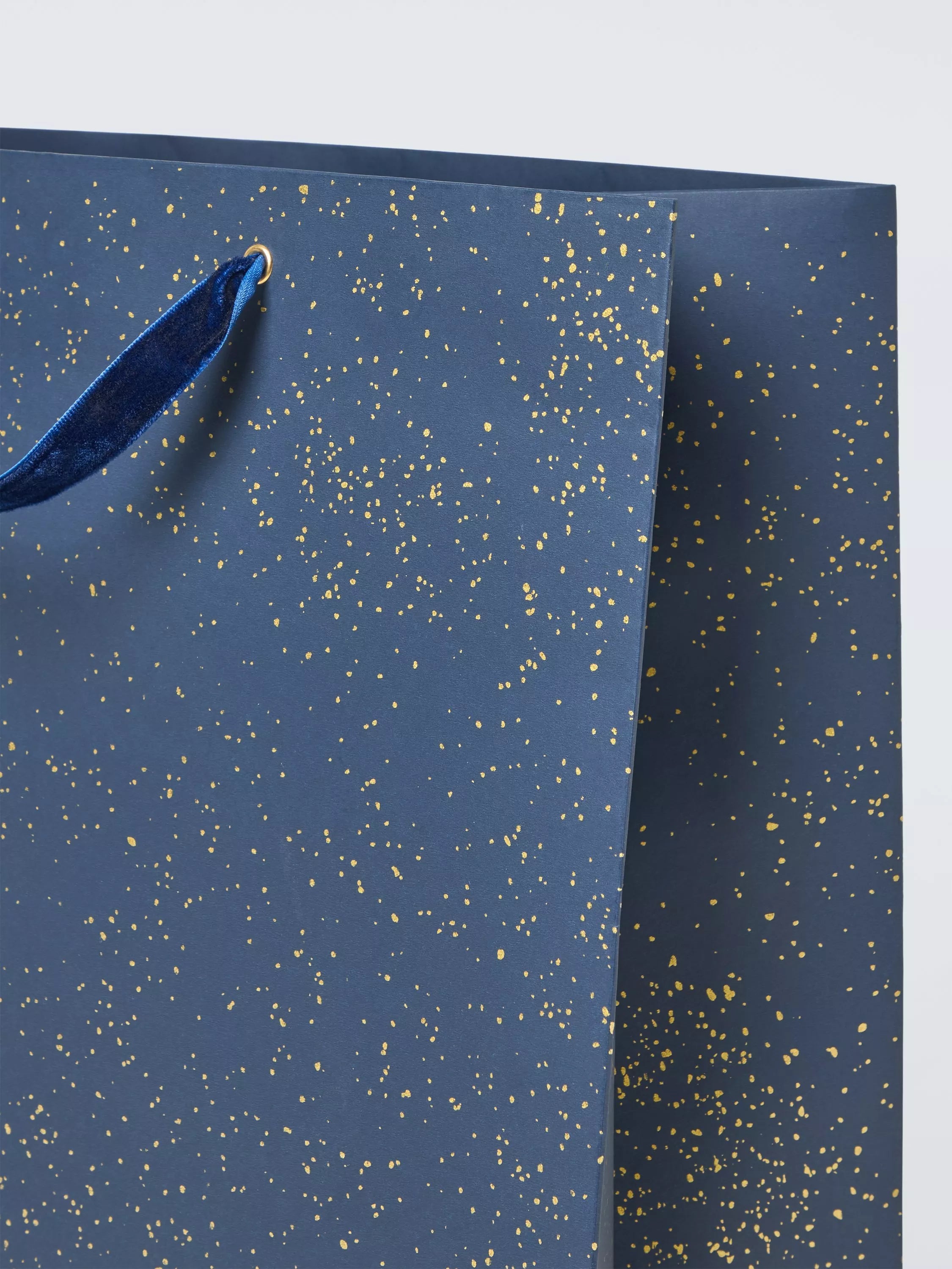 John Lewis blue foil fleck gift bag (British brand)