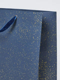 John Lewis blue foil fleck gift bag (British brand)