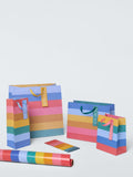 John Lewis rainbow stripe gift bag, imported from the UK