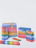 John Lewis Rainbow Stripe Gift Bag, Multi