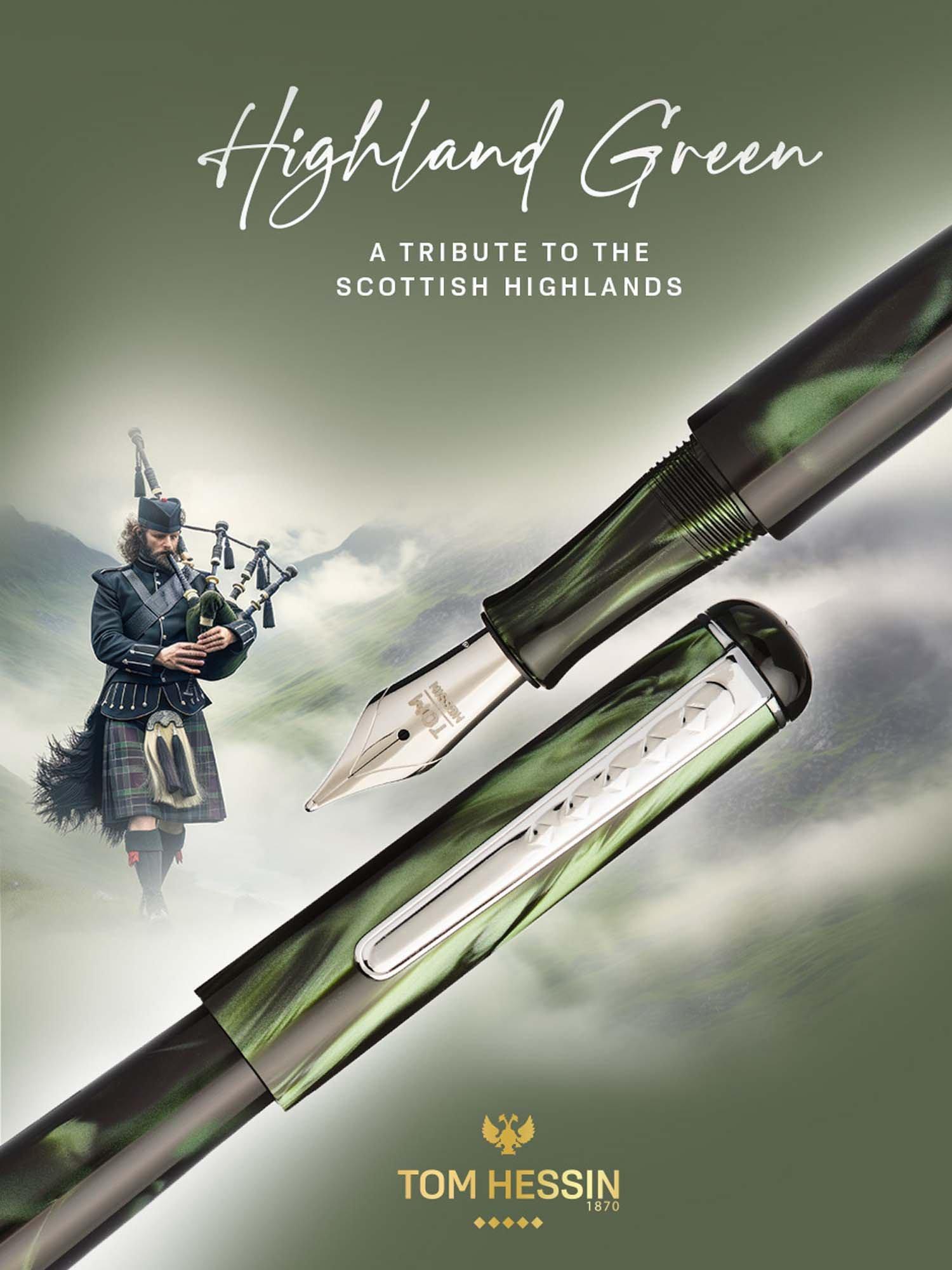 Tom Hessin Highland Green fountain pen, UK version