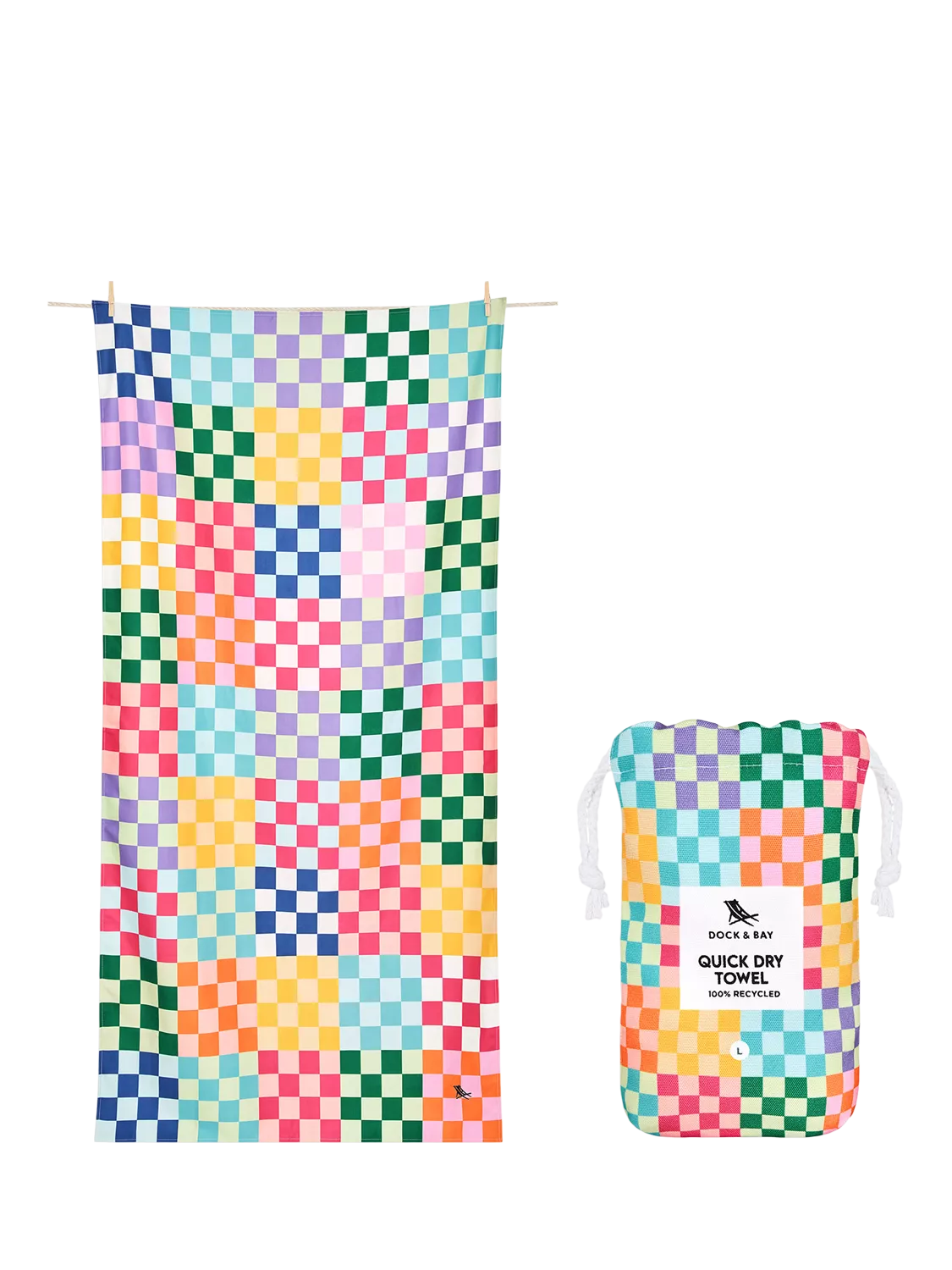 Dock & Bay multi geometric beach towel, UK version