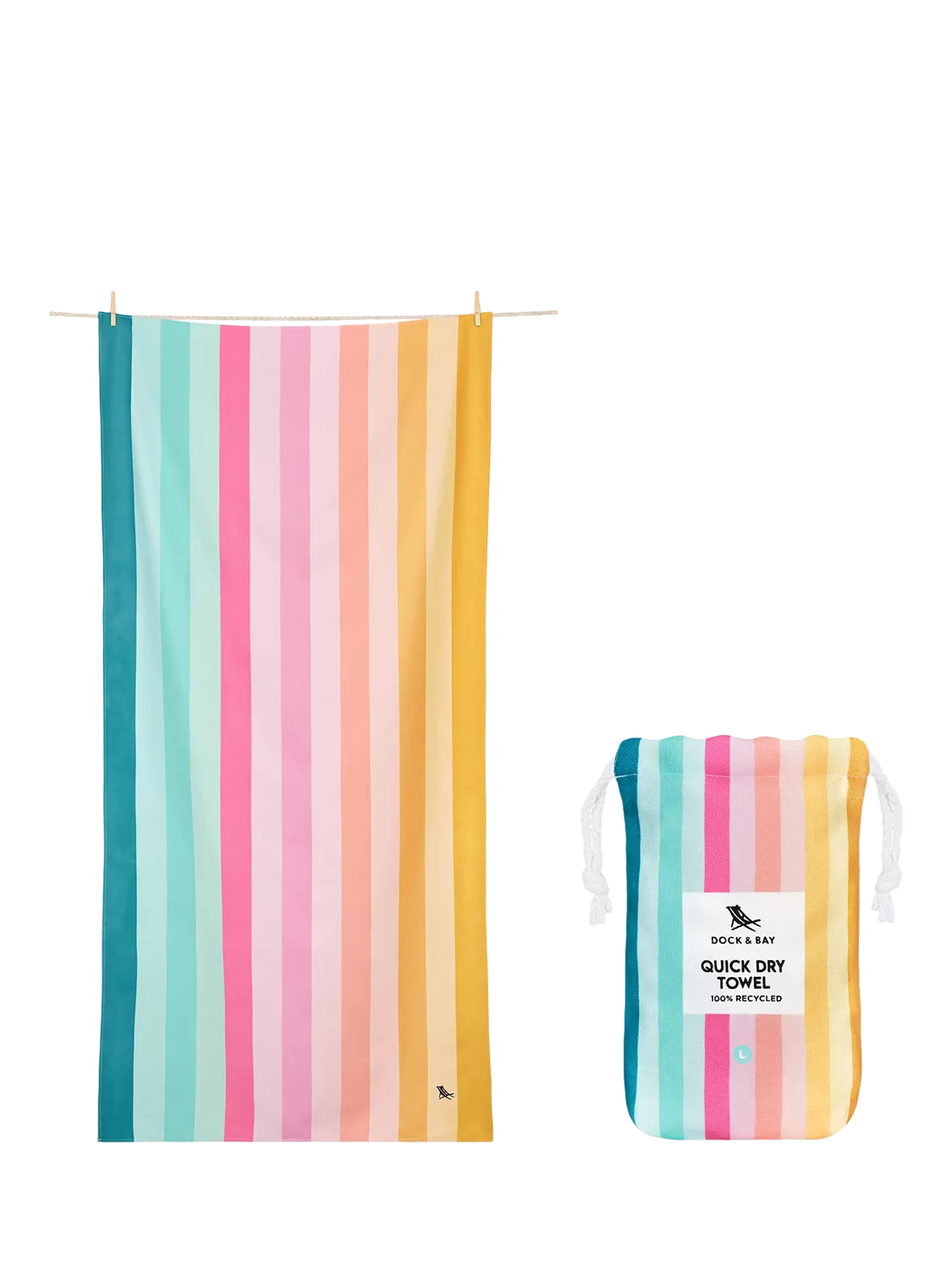 Dock & Bay beach towel Coastal Candy 160x90cm, UK version