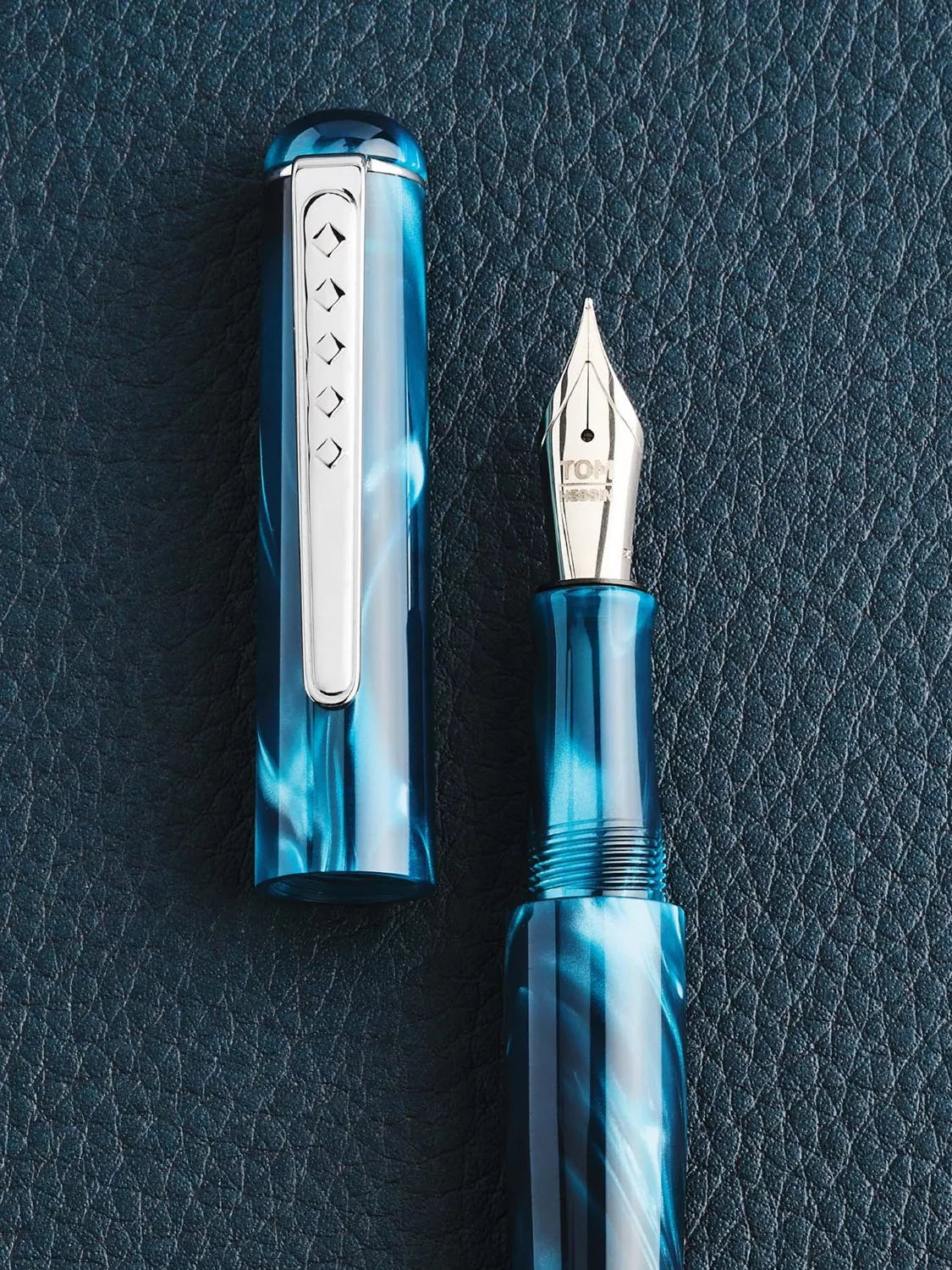 Tom Hessin fountain pen Thames Blue - British product