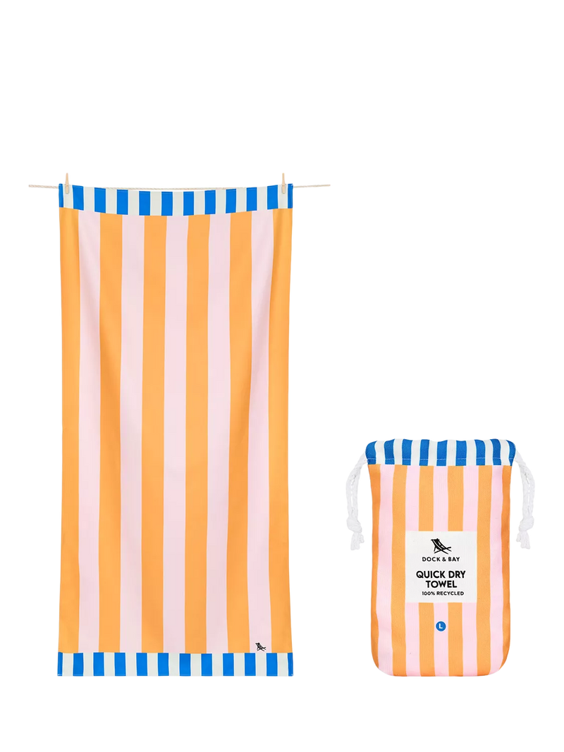 Dock & Bay Mellow Yellow beach towel 160x90cm, UK version