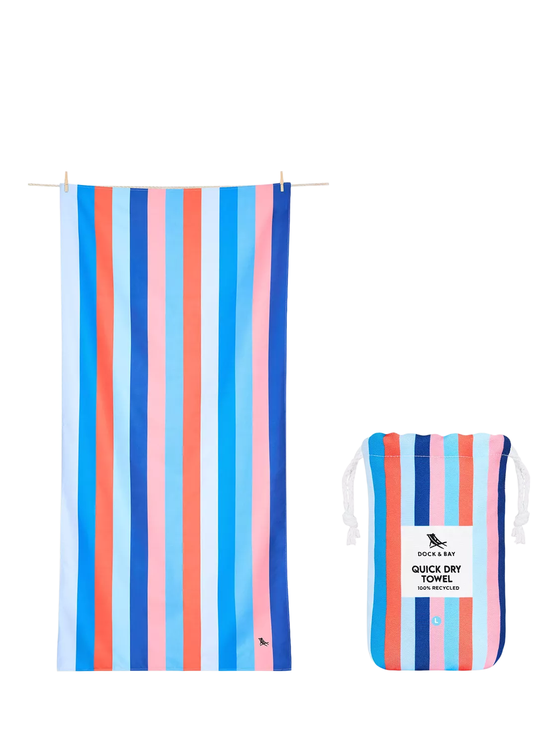 Dock & Bay Ocean Pavilion beach towel Multi - British product