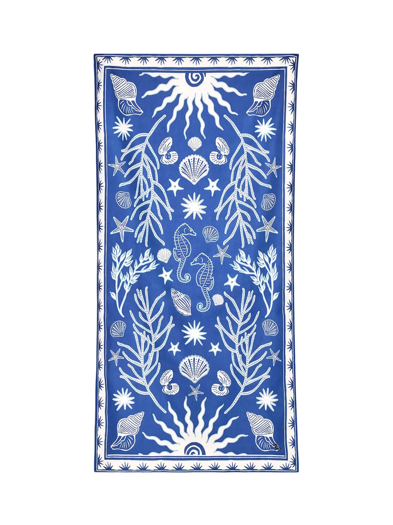 Dock & Bay Ocean Treasure beach towel blue - British product