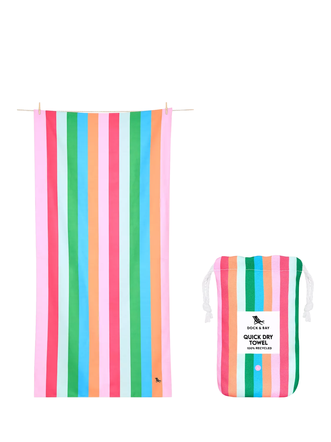 Dock & Bay Tutti Frutti beach towel 160x90cm, UK version