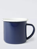 John Lewis Enamel Mug, 395ml, Loch Blue