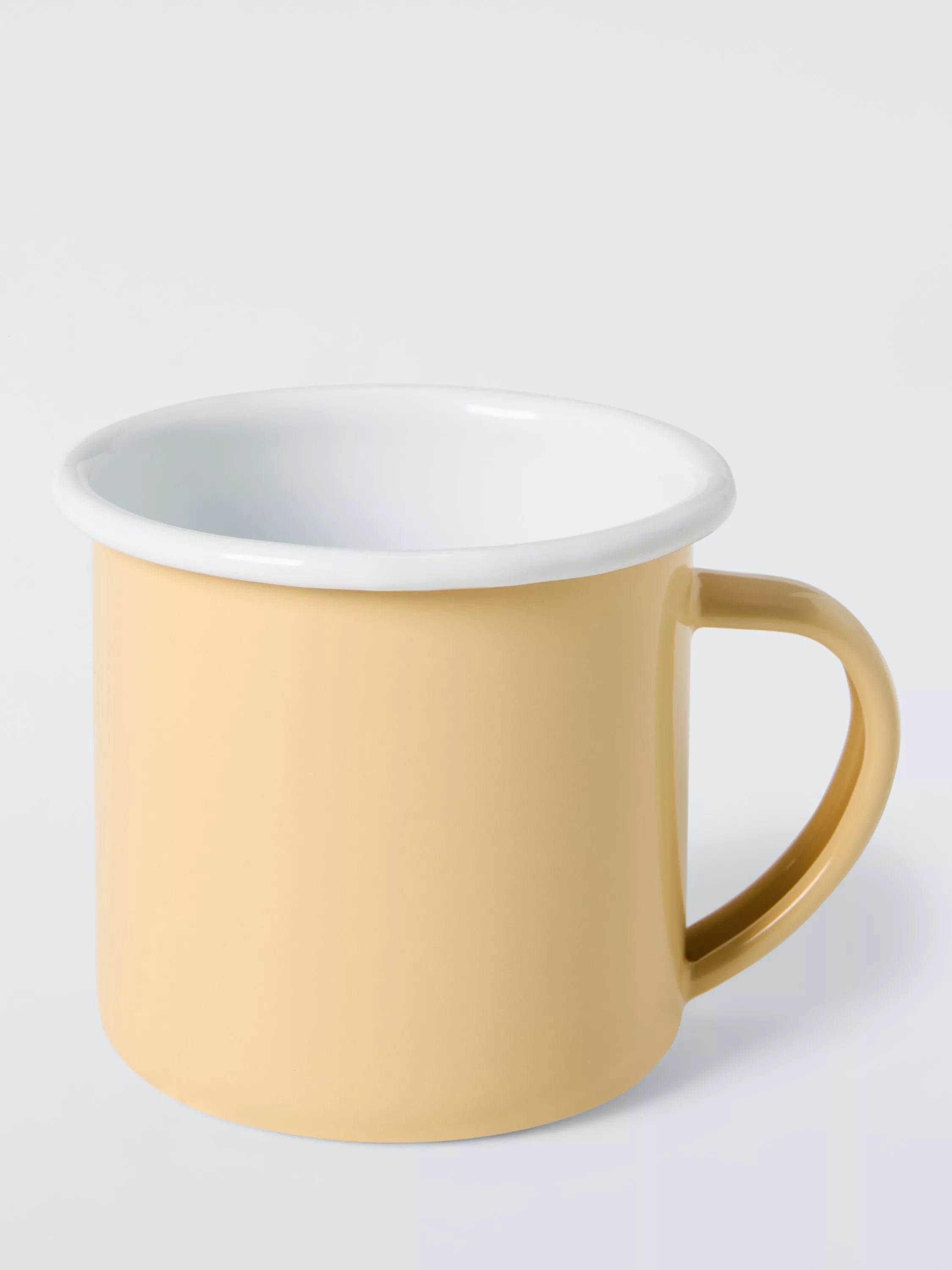 John Lewis Enamel Mug, 395ml, Yellow
