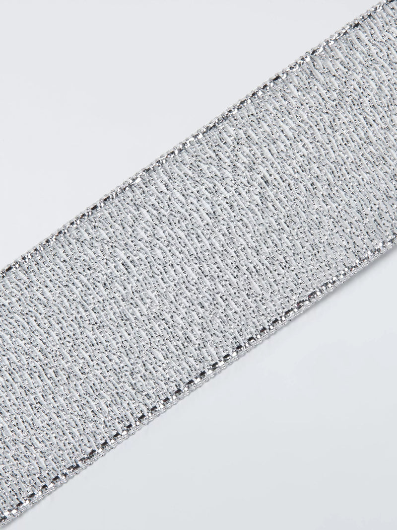 John Lewis gift ribbon sparkle silver 5m, UK version